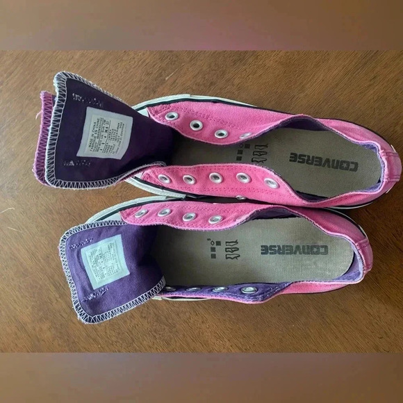 Converse Unisex Low Ankle Sneakers Pink Men’s 4 & Women’s 6 EUC No Laces Clean - Picture 9 of 10